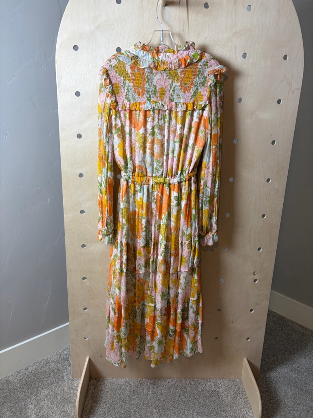 Gilner Farrar Floral Smocked Midi Dress – Size Small - Picture 8 of 8